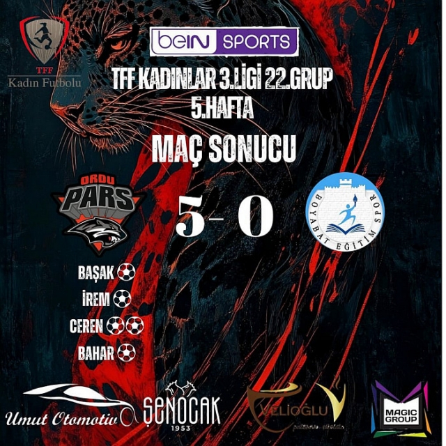 Ordu Pars Spor, 3. Lig'deki 5. Hafta Maçı