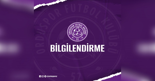 52 Orduspor’un Deplasman Maçı Hava Koşulları Nedeniyle Ertelendi