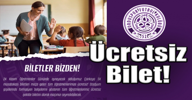 52 Orduspor'dan Öğretmenler Günü'ne Özel Ücretsiz Bilet