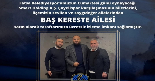 Baş Kereste Ailesi'nden Bilet Desteği