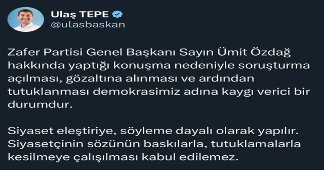 Başkan Tepe eleştirdi