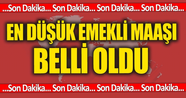 En düşük emekli maaşı açıklandı