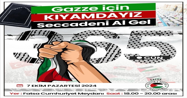 Fatsa'da "Gazze İçin Kıyamdayız"