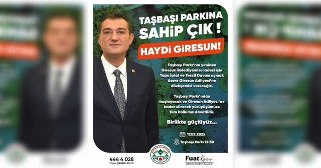 Giresun Belediye Başkanı Taşbaşı Parkı'nın Yeniden Devri İçin Dava Açacak