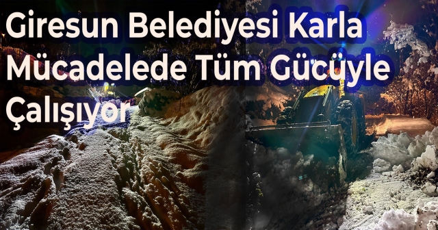 Giresun Belediyesi Karla Mücadeleye Devam Ediyor