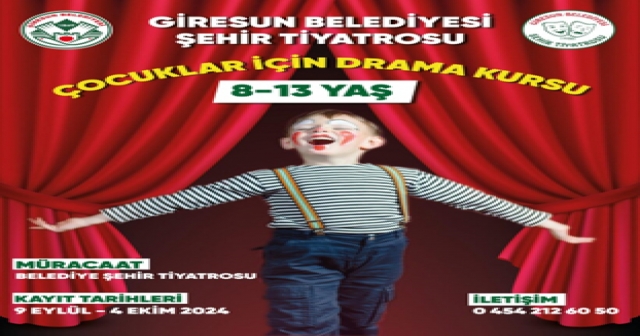 Giresun Belediyesi’nden Çocuklar İçin Drama Kursu