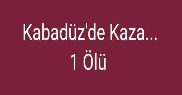 Kabadüz'de Kaza: 1 Ölü