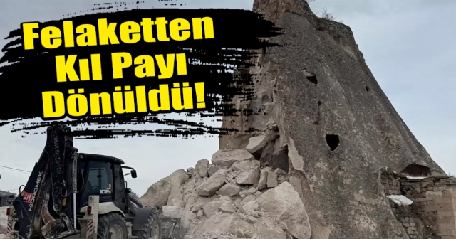 Kapadokya'da Peri Bacası Çöktü