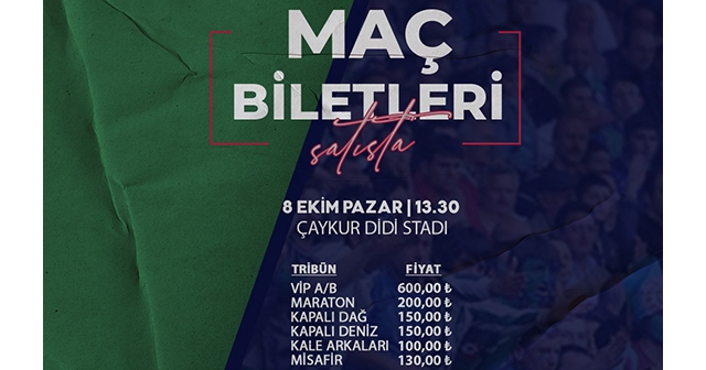 KARADENİZ DERBİSİNİN BİLET FİYATLARI BELLİ OLDU