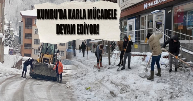 Kumru'da Kış Şartlarına Karşı Yoğun Çalışmalar