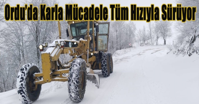 Ordu’da Karla Mücadele 7/24 Devam Ediyor