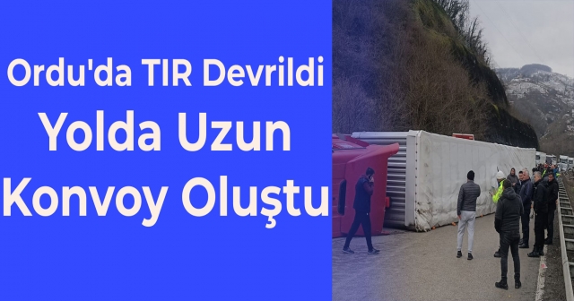 Nefise Akçelik Tüneli'nde TIR Kazası, Trafik Kilitlendi