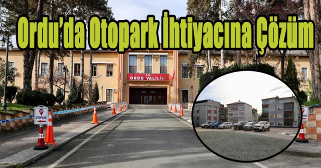 Ordu Valiliği'nden Otopark Hamlesi