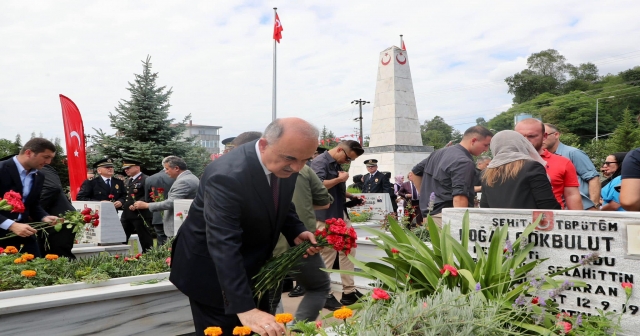 Ordu'da 15 Temmuz Demokrasi ve Birlik Günü Şehitlikte Anıldı