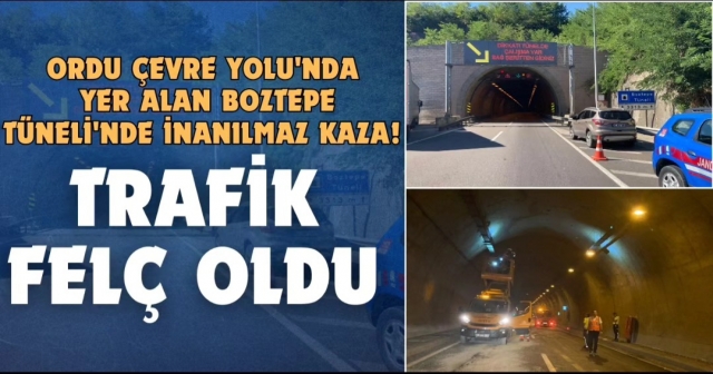 Ordu'da Boztepe Tüneli'nde Kaza: Trafik Durdu