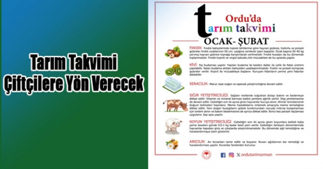 Ordu'da Tarımsal Üretim İçin Kış Dönemi Tavsiyeleri