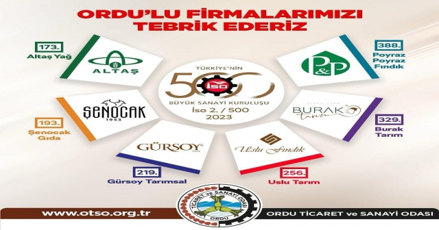 Ordu'dan 6 Firma İlk 1000'de..