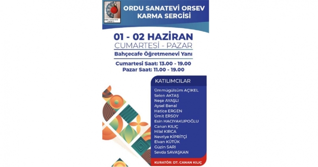 ORSEV Karma  Sergisi Sanatseverlerle Buluşacak