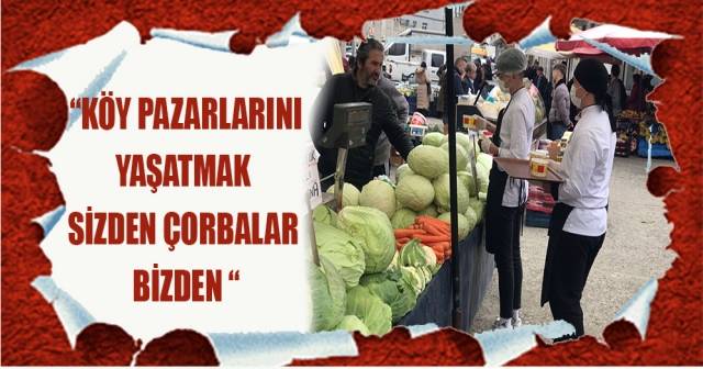 Perşembeli Öğrencilerden Köy Pazarında Sıcak İkram!