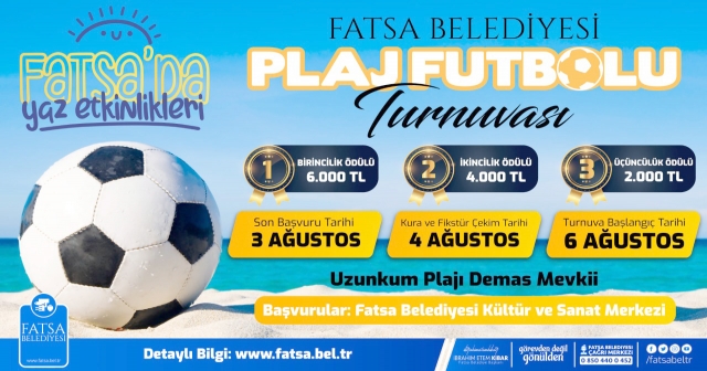 PLAJ FUTBOLU VE PLAJ VOLEYBOLU TURNUVASI DÜZENLİYOR