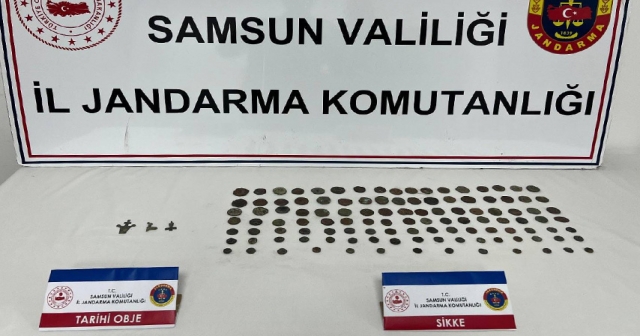 Samsun'da 113 sikke ele geçirildi