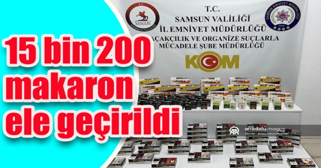 Samsun'da 15 Bin 200 Kaçak Makaron Ele Geçirildi