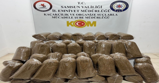 Samsun'da 250 Kilogram Kaçak Tütün Ele Geçirildi