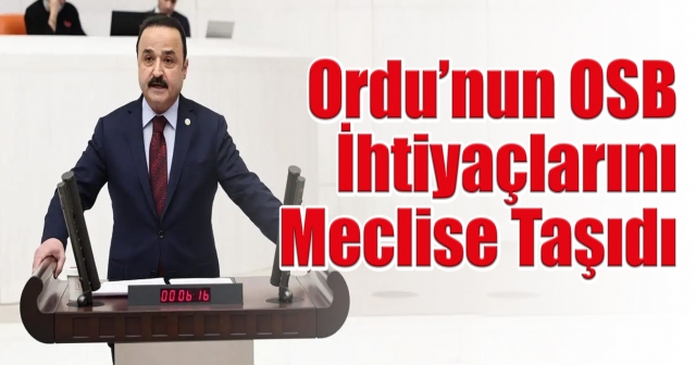 Şanlıtürk, Ordu’nun İhtiyaçlarını Meclise Taşıdı