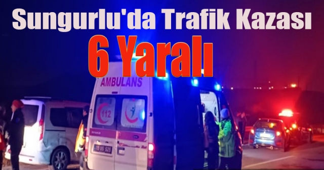 Sungurlu'da Otomobil ve Ticari Araç Çarpıştı