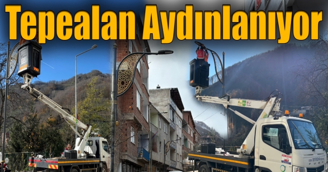 Tepealan’da Aydınlatma Çalışmaları Sürüyor