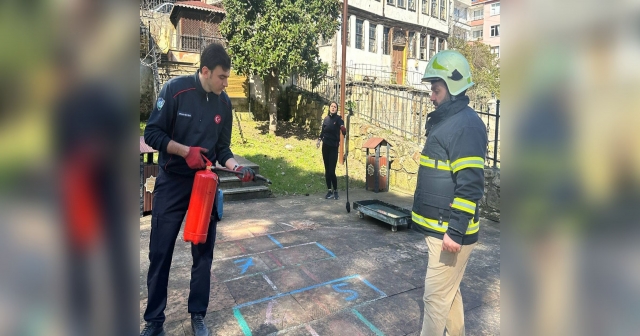 Ünye Belediyesi'nden Yangın Tatbikatı