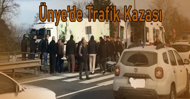 Ünye’de Yayaya Çarpan Araç, 1 Kişiyi Yaraladı