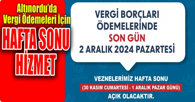 Vergi Ödemeleri İçin 2 Aralık Son Gün