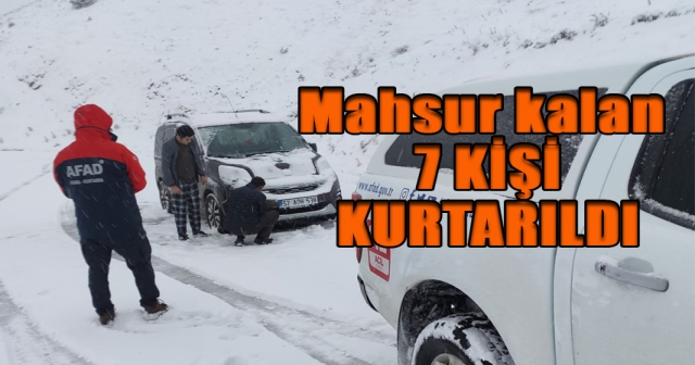 Yayla yolunda mahsur kaldılar