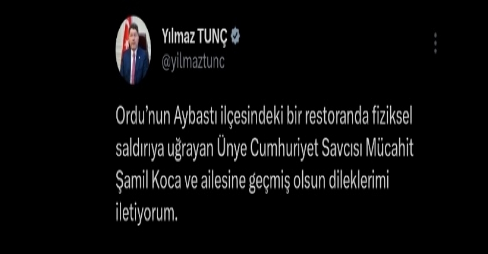 Adalet Bakanı'ndan Ünye Savcısı'na; "Geçmiş Olsun..."