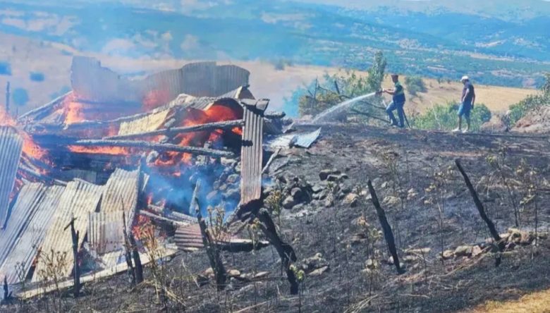 Mesudiye'de 5 Samanlık Küle Döndü
