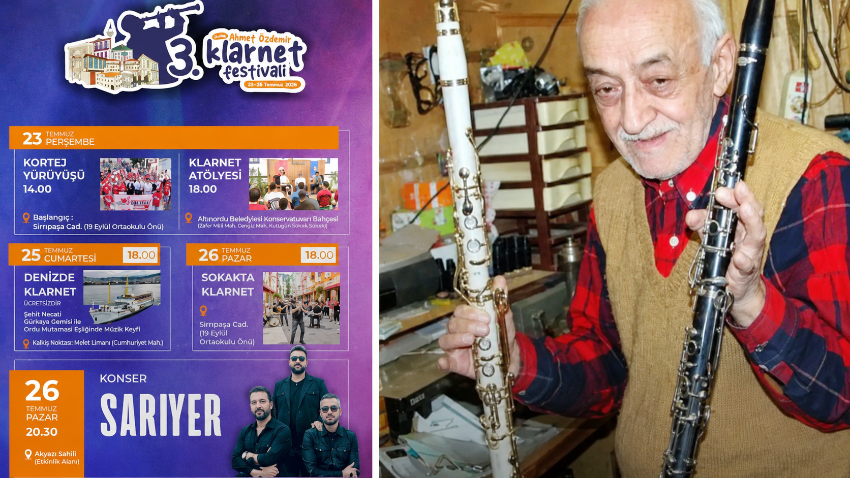 Altınordu'nda Klarnet Festivali Başlıyor