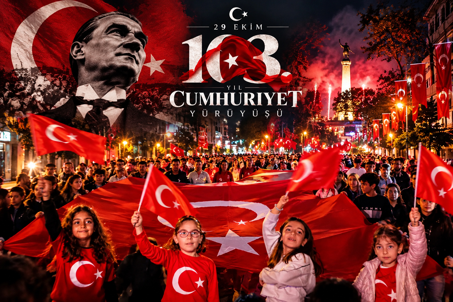 ORDU’DA CUMHURİYET’İN 103. YILINA COŞKULU YÜRÜYÜŞ